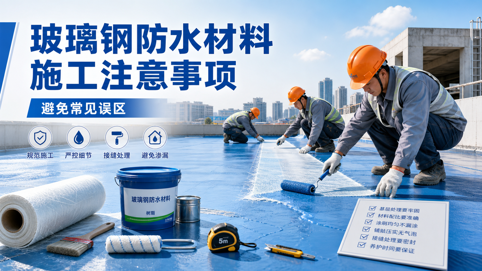 玻璃钢防水材料施工注意事项,避免常见误区 太原 版